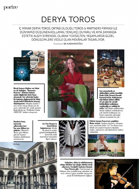 Derya Toros Featured in the Portrait Section of Marie Claire Maison Magazine