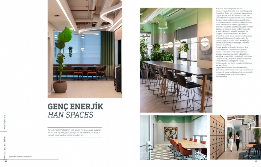 Toros and Partners Talks About Han Spaces Piyalepaşa Coworking Area in Art’ı Mekan Magazine’s 90th Issue